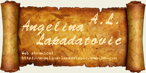 Angelina Lapadatović vizit kartica
